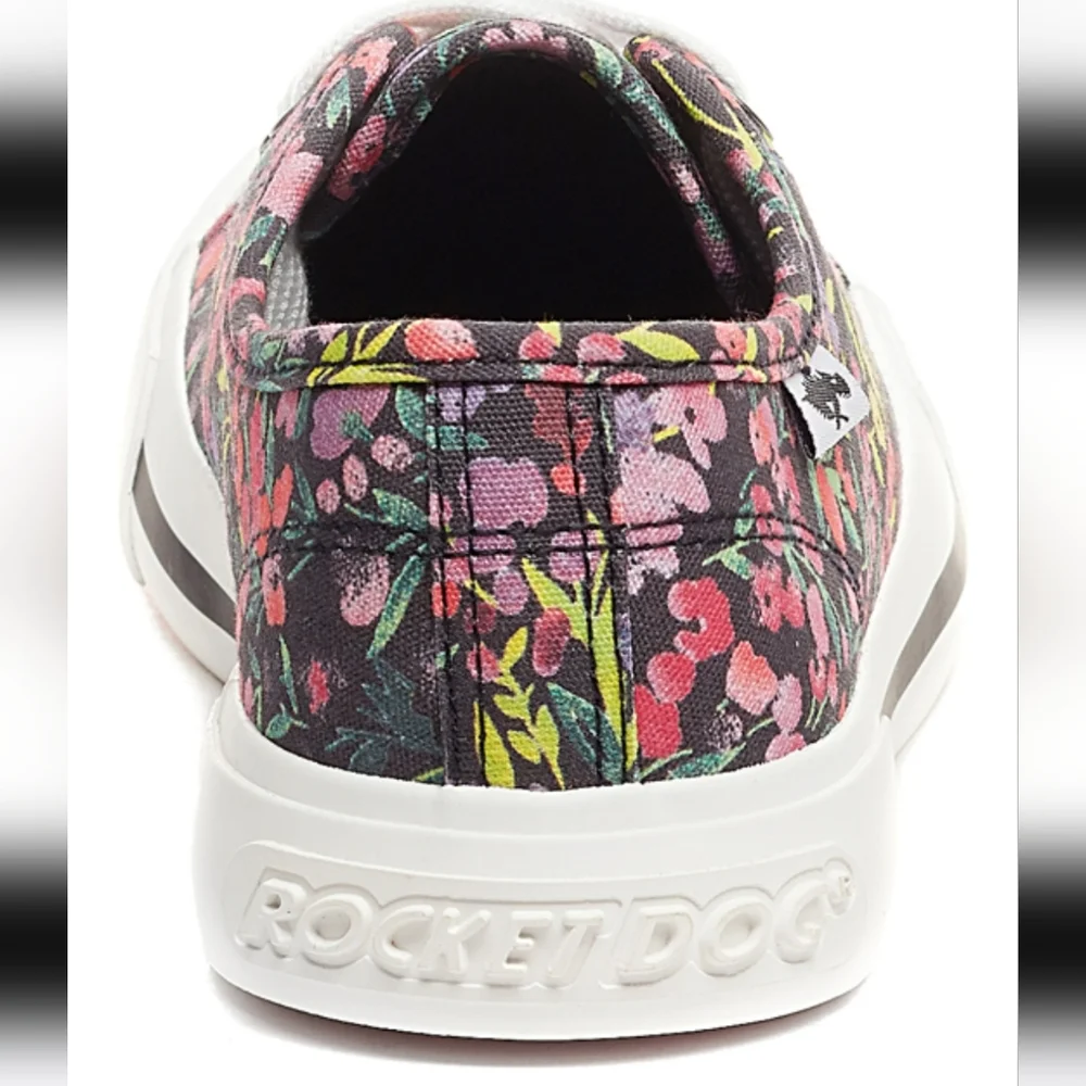 Rocket Dog Black & Pink Floral Britton Jumpin Sneaker Women 10